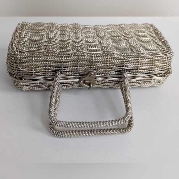 VINTAGE Gold Metal Mesh Purse Clutch Styled by Simon British Hong Kong EUC - Picture 4 of 6